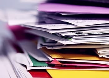 files on a desk