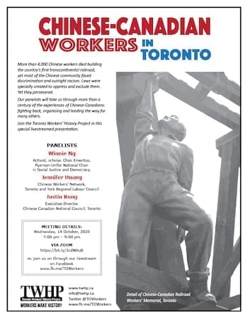 Chinese-Canadian Workers in Toronto (Zoom video)